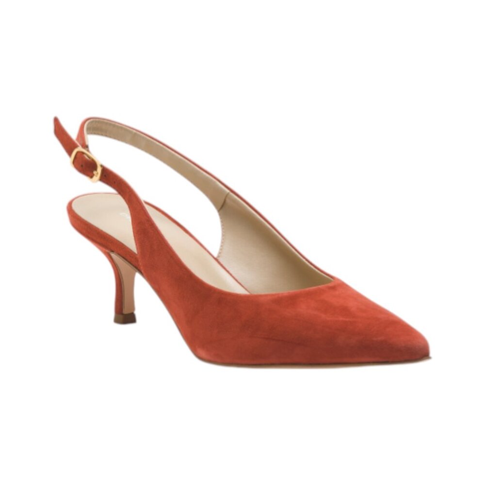 MIRROR Red Slingback Heeled Shoe With Pointy Toe